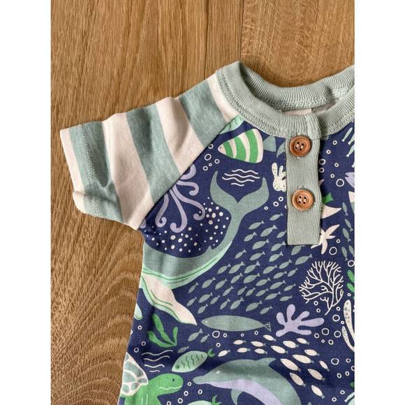 NEW TESA BABE baby boys ocean romper in multi - Picture 2 of 3